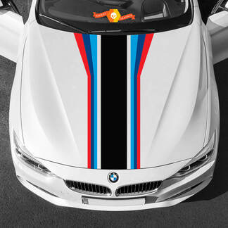 Stripes de capucha central M Power M colores para BMW Cualquier generación y modelos 2