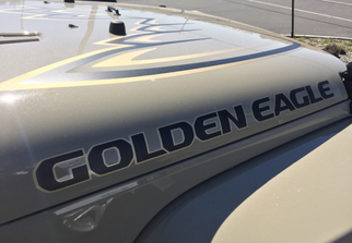 Jeep Wrangler Hood ONLY lettering Golden Eagle Decal 