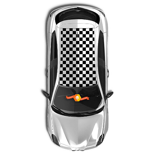 Vinyl Decals side Graphic Stickers Alfa Romeo roof checkered flag Grand Chess Board new 2022