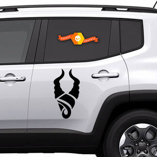 Pair Vinyl Decals side Graphic Stickers Jeep Renegade Silhouette Сapricorn New 2022