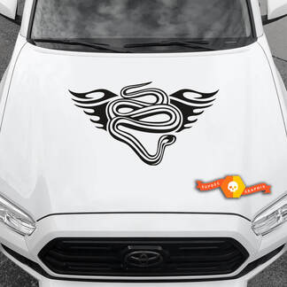 Any Car Hood Vinyl Decals Graphic Stickers drawing winged snake 2022