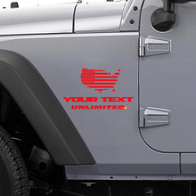 USA Flag Side Vinyl Decal Sticker for Jeep Wrangler JK_2