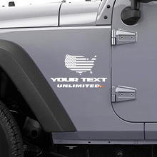 USA Flag Side Vinyl Decal Sticker for Jeep Wrangler JK_3