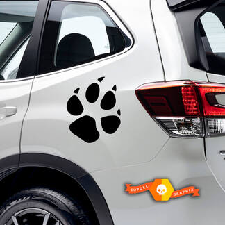 Vinyl Decals Graphic Stickers side сar Toyota big dog footprint drawing new 2022