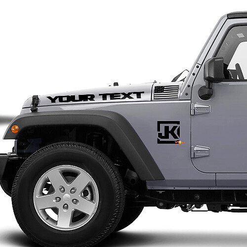 USA Flag JK Logo Vinyl Decals Stickers for Jeep Wrangler JK