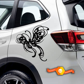 Vinyl Decals Graphic Stickers side сar Toyota tropical butterfly drawing new 2022