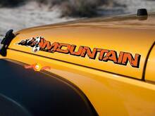 Mountain Rubicon Hood Colors Sticker Decal for Jeep Wrangler Rubicon JK 2