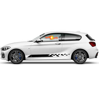 Pair Vinyl Decals Graphic Stickers side for BMW 1 Series 2015 collapse line new
