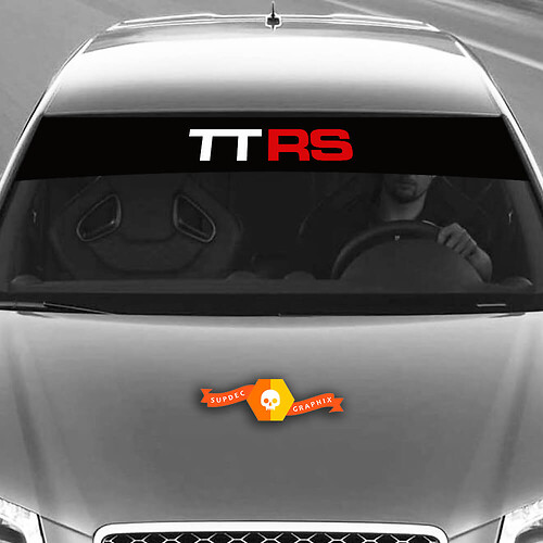 TT RS Logo Stripe Windshield Vinyl Decal Sticker for Audi TT RS