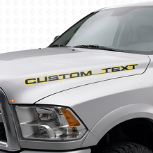 Custom Outline Lettering Hood Vinyl Decal Set for Dodge Ram Power Wagon_5