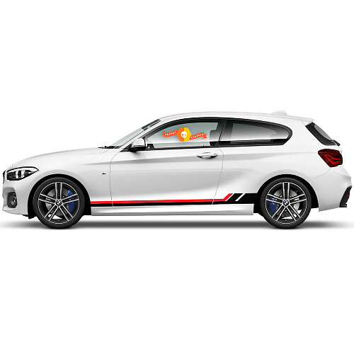 2 x Vinyl Decals Graphic Stickers side bmw 1 series 2015 rocker panel stripes now