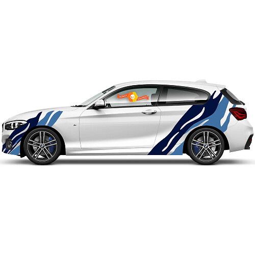 2 x Vinyl Decals Graphic Stickers side bmw 1 series 2015 sea style 