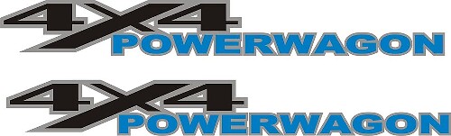 2x 4x4 Blue Truck Vinyl Decal Stickers for Dodge Ram Power Wagon