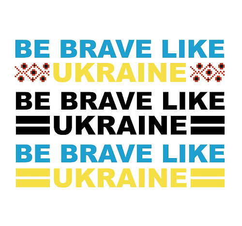 Be Brave Like Ukraine Vinyl Decal Set for Cars