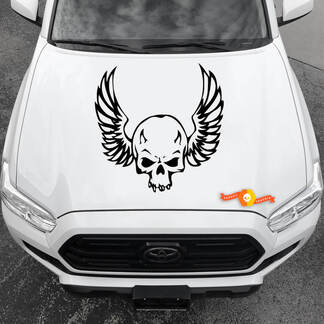 Vinyl Decals Graphic Stickers Car  hood Big Skull with Wings drawing Memento Mori 2022