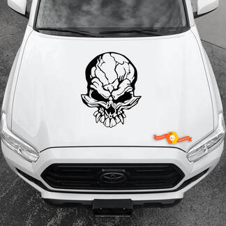 Vinyl Decals Graphic Stickers Car  hood Big Skull with drawing  2022