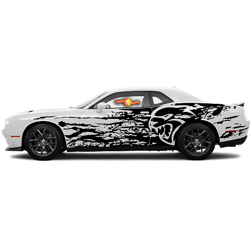 Splash Grunge Side Kit Vinyl Sticker Decal Graphic 2 for Dodge Challenger Charger
