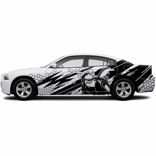 Honeycomb Style Super Bee Side Vinyl Decal Sticker for Dodge Challenger