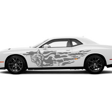 Wildcat Mud Splash Side Vinyl Decal Sticker for Dodge Charger_2