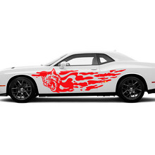 Wildcat Mud Splash Side Vinyl Decal Sticker for Dodge Charger_3