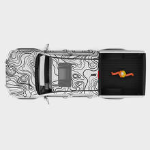Topographic Map Graphic Full Body Vinyl Decal Sticker For Toyota Tacoma_2
