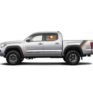 2 Colors Stripes for Tacoma Side and Bed Vinyl Stickers Decal fit to Toyota Tacoma Toyota Truck