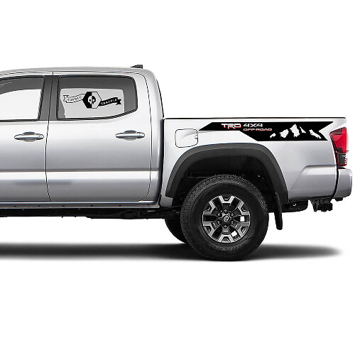 2 Tacoma 2 Colors Side Bed Mountains TRD 4x4 Off-Road Vinyl Stickers Decal Kit for Toyota Tacoma
