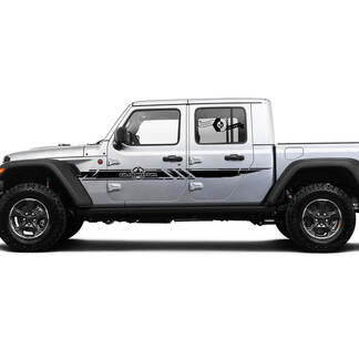 2 Side Jeep Gladiator  Destroyed Military Army Star Doors Side Vinyl Decals Graphics Sticker