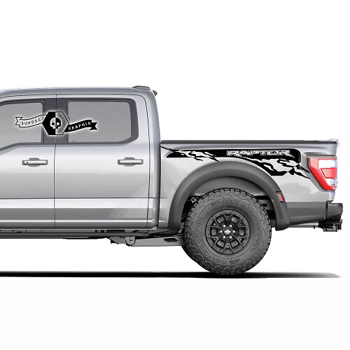 Side Bed Splash Graphics Decal Stickers for Ford F-150 Raptor 2022