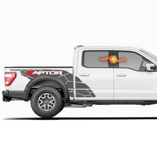 New Two Colors Ford F-150 Raptor 2022 Side Doors Splash Graphics side decal Stickers