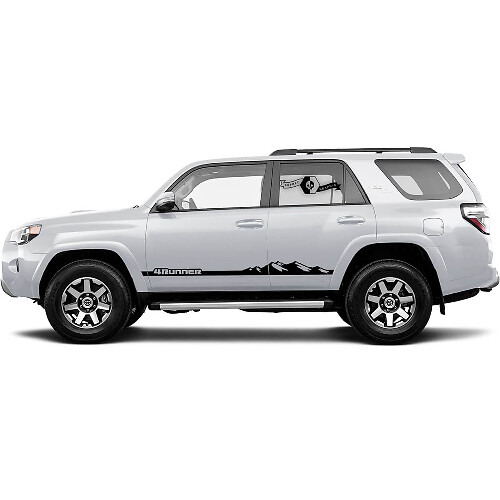 2x Mountains 4Runner Side Doors Mountain Vinyl Decals stripe Stickers for Toyota 4Runner TRD 