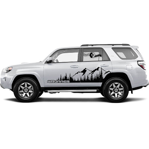 2x 4Runner Side Doors Vinyl Mountains Forest Decals WRAP Stickers 2 for Toyota 4Runner TRD 