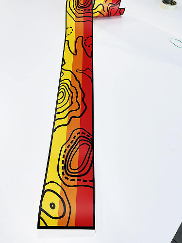 Vintage Topographic Strip Vinyl Decals for Toyota Trucks