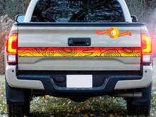 Stripe decal sticker with topographic map Vintage colors for TRD off road Toyota Tacoma FJ Cruiser 4Runner Tundra 4