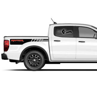 Pair Ford F150 Raptor 2020-2022  logo side bed graphics decal sticker