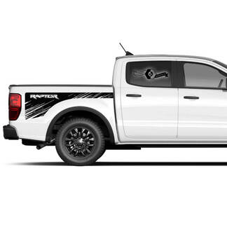 Pair Ford F150 Raptor 2020-Pair Ford F150 Raptor 2020-2022 Distressed logo side bed graphics decal stickerlogo side bed graphics decal sticker