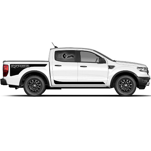 Logo Side Bed And Rocker Panel Graphics Decal Sticker Set Of 2 for Ford F150 Raptor 2020-2022