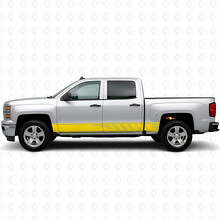 Staggered Slot Door & Rocker Panel Vinyl Stripes for Chevrolet Silverado 1500 K2XX 2014-2019_3