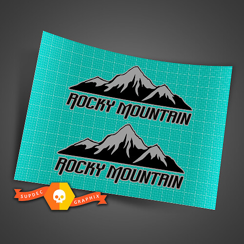 Rubicon Rocky Mountain Side Decal Graphics Sticker 2 Colors Pair for Jeep Wrangler