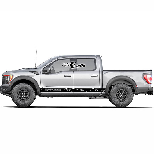Side Rocker Panel Vinyl Stickers Decals Set Of 2 for Ford F150 Raptor