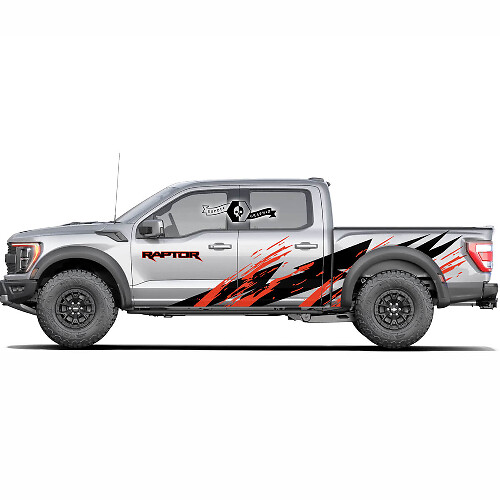 Splash Side Wrap Decal Sticker Pair for Ford F150 Raptor
