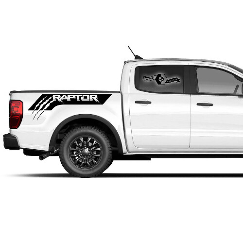 Pair New Ford F150 Raptor 2022 Scratch Claws logo Side Bed Graphics Decal sticker