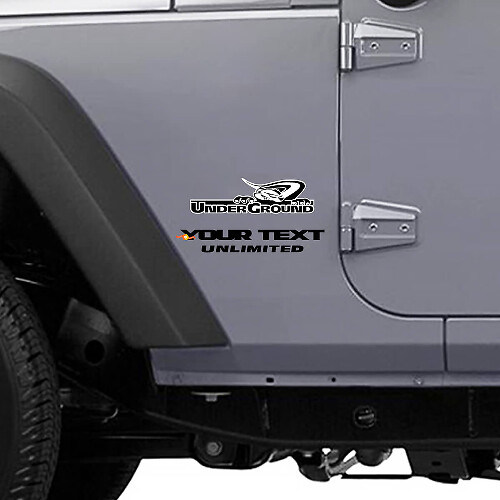 Custom Underground Style Side Vinyl Decal Kit for Jeep Wrangler Unlimited