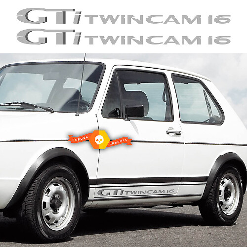 GTi Twin Cam 16 Side Decal Set for Volkswagen Golf GTI Mk1