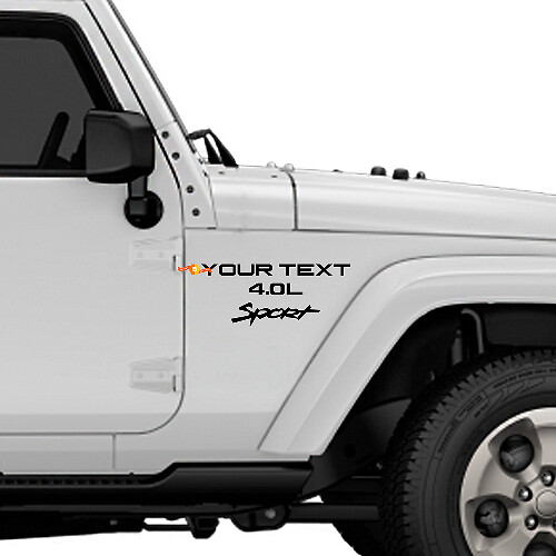 Sport 4.0 Stickers Decals Kit YJ TJ - Durable Vinyl for Jeep Wrangler
