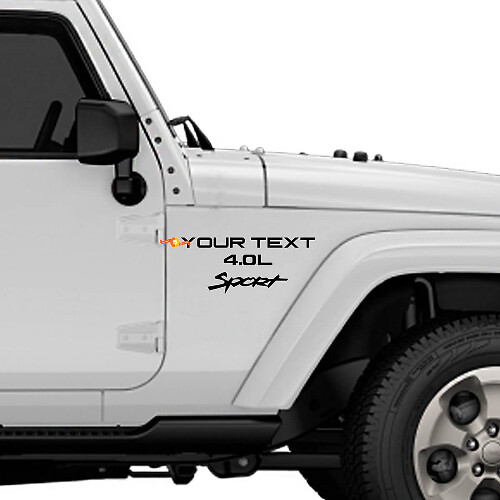 Sport 4.0 Stickers Decals Kit YJ TJ - Durable Vinyl for Jeep Wrangler