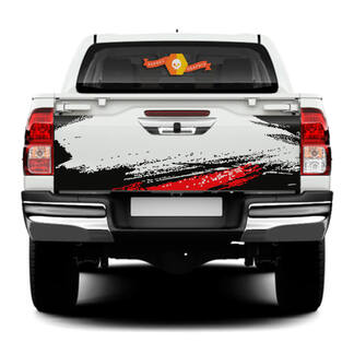 Pair Toyota Hilux 2022 Rally Doors Distressed Side Splash Splash Invincible Tailgate Vinyl Stickers Decal Graphic