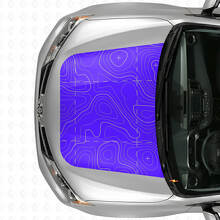 Topographic Map Hood Vinyl Decal For Toyota RAV4 2016 _2