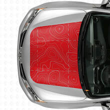 Topographic Map Hood Vinyl Decal For Toyota RAV4 2016 _3