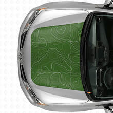 Topographic Map Hood Vinyl Decal For Toyota RAV4 2016 _4
